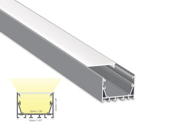 Dimensions of the ES 5035 aluminum channel.