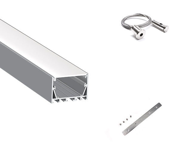 The ES 5035 aluminum channel with matching suspension kit and connector kit.