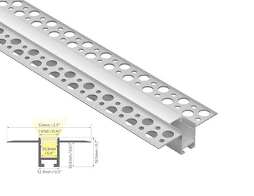 Dimensions of the GLQ 5319 aluminum channel.