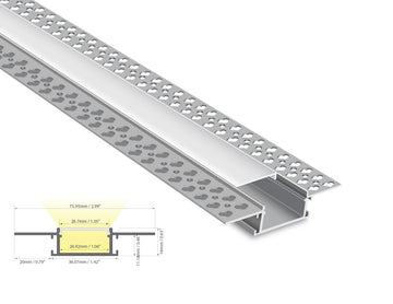 Dimensions of the YD 7615 aluminum channel.