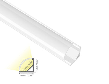 Dimensions of the GLQ 1616 aluminum channel.