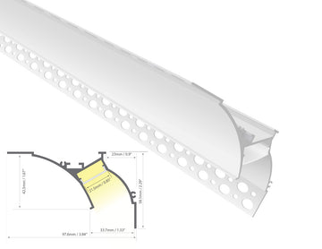 Dimensions of the GLQ 9758 aluminum channel.