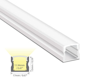 Dimensions of the YD 1202 white aluminum channel.