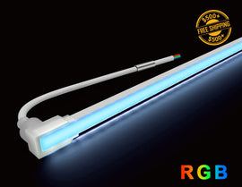 SWIMMING POOL Series 24VDC low voltage RGB LED strip lights and a label for free shipping on orders over $500. This wet rated low voltage RGB LED light strip is best suited for very wet submerged environments like pools.