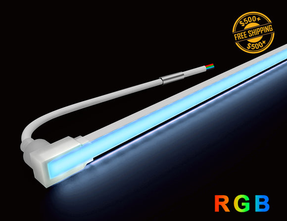 SWIMMING POOL Series 24VDC low voltage RGB LED strip lights and a label for free shipping on orders over $500. This wet rated low voltage RGB LED light strip is best suited for very wet submerged environments like pools.