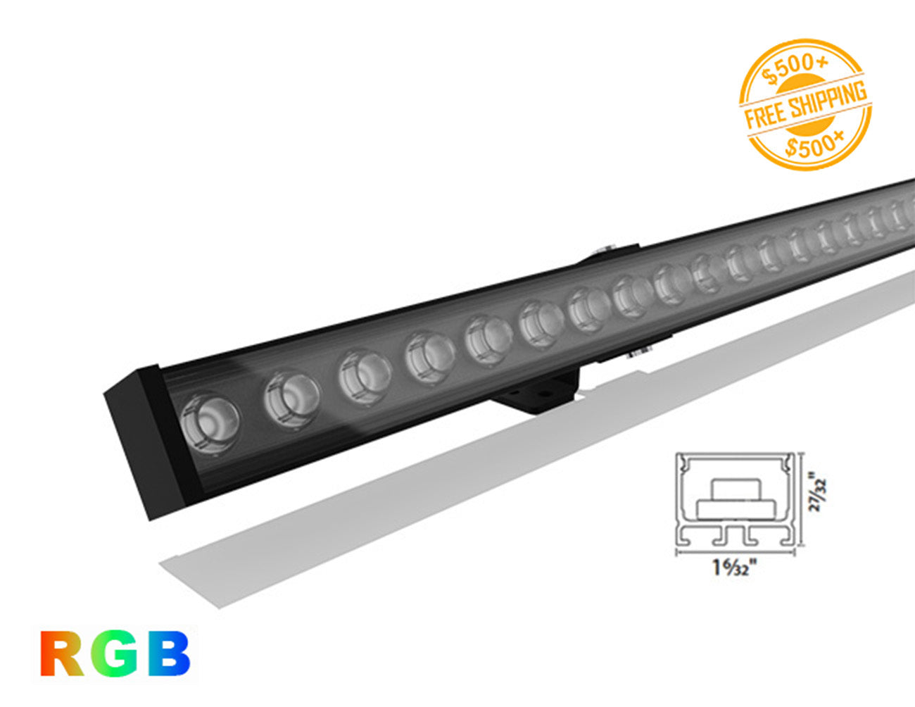 LED Wall Washer Linear Light - RGB Wall Grazer 3021