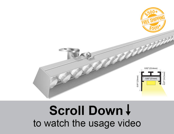 The 2321 wall washer low voltage LED wall grazer linear lights that are 24VDC and single color.