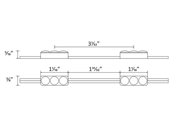 LED Module Light - LED Mini Module - Blue - Frosted (300pcs/bag)