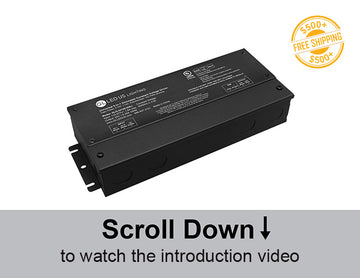 Professional-grade LED power supply for flicker-free indoor and outdoor lighting.