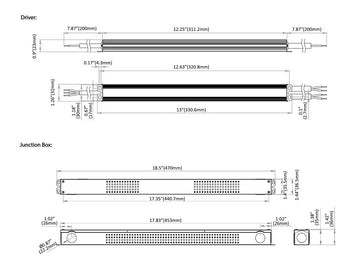 Slim dimmable transformer dimension drawing