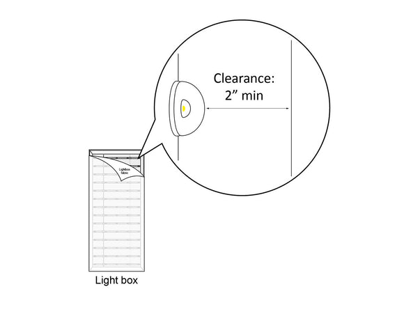 With the LED positioned 2 inches (≈50 mm) away from the lightbox panel, the illumination remains uniform and smooth, eliminating dark spots and hotspots.