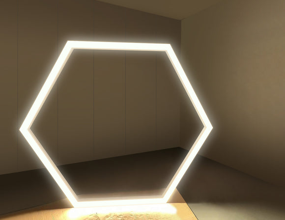 GL LED L8070 120° L-Shape linear light with milky flat lens, providing soft anti-glare illumination for office and commercial interiors.