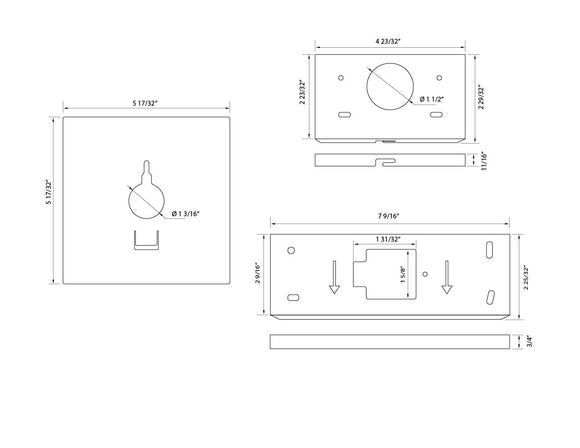 LED Linear Light - L8070 Wall Mount Kit