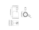 Dimensions of LED track light dim to warm 14W model
