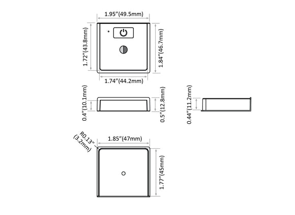 Undercabinet Light - LED Double CCT Wireless - Remote Control Switch & Dimmer - Black