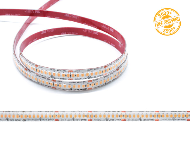 LEGEND Series 24VDC wet rated IP65 low voltage LED strip lights and a label for free shipping on orders over $500.