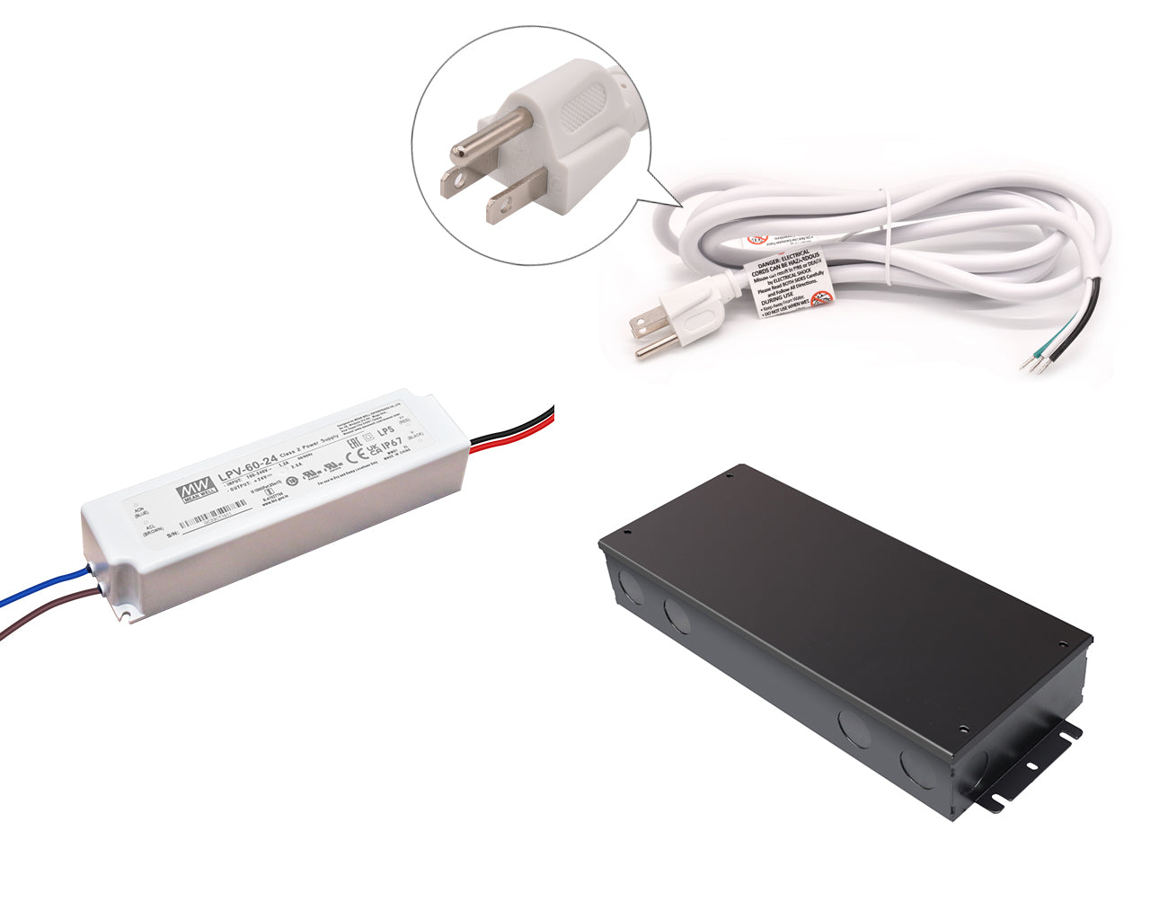 LPV-60-24 Mean Well 24VDC-60W Single Output Switching Power Supply