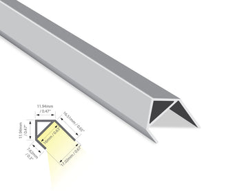 SHOWCASE - LX 1420 Silver Aluminum Channel - 94"