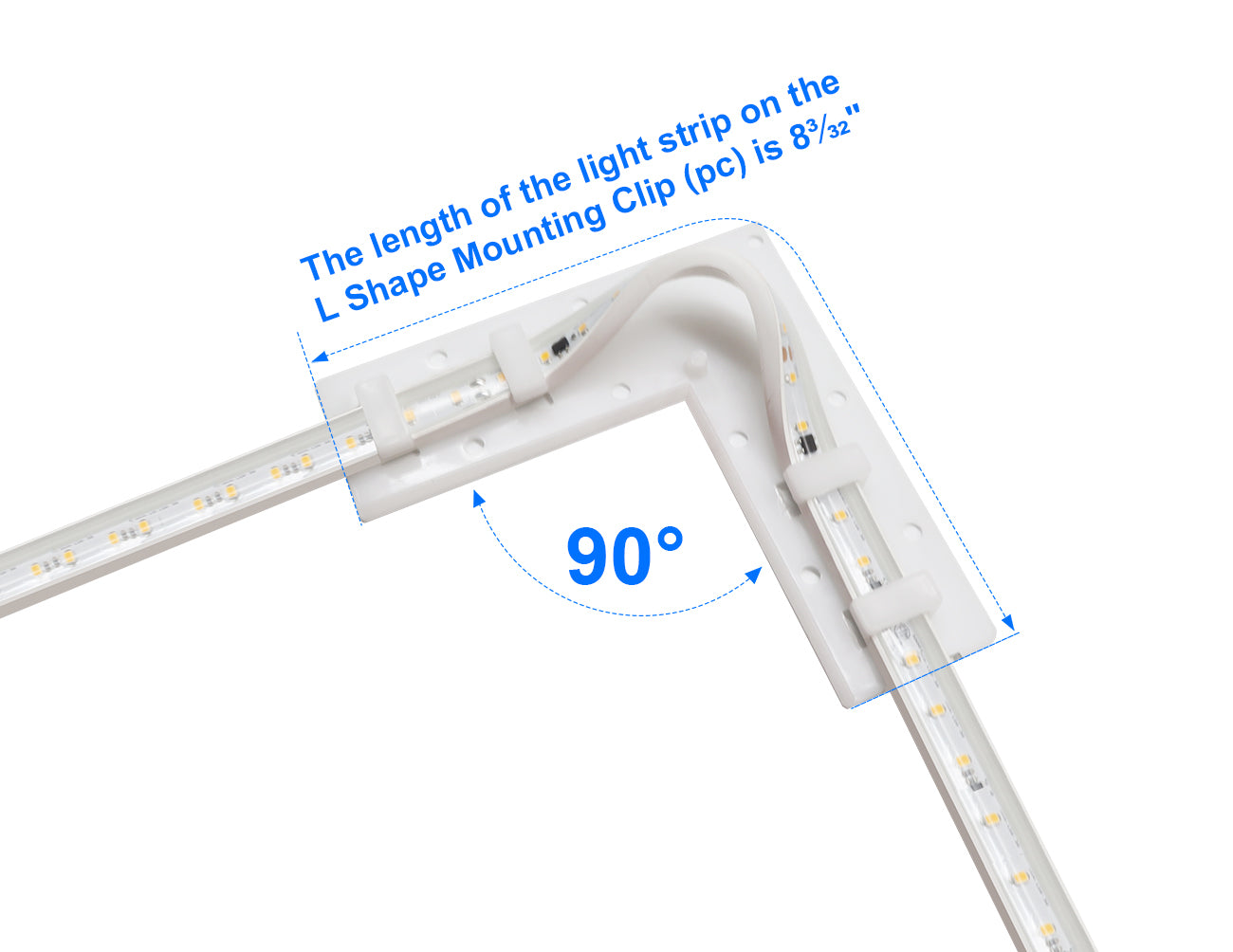 120V LED Strip Light Accessories - L Shape Mounting Clip (pc)