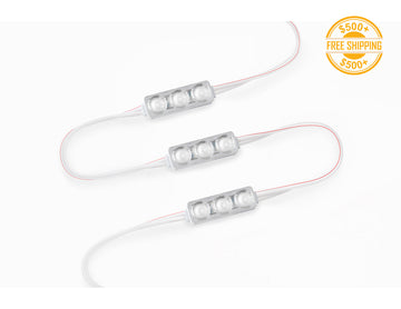 MINI3 LED sign module with double-sided 3M tape, ensuring easy installation and robust waterproof protection for outdoor signage.