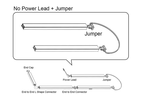 Surface Mount Under Cabinet Light - 31134 - Silver - Standard Brightness with Regular Power Lead