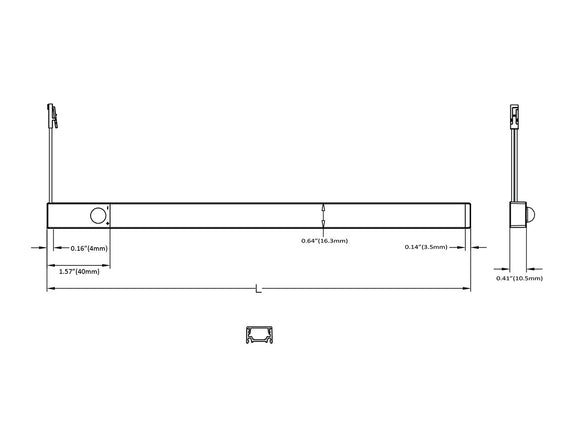 Undercabinet Light - Solder-free Connect Wire & End Cap Kit for 31134 (with PIR sensor switch)