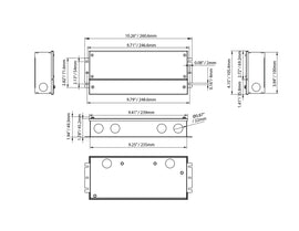 Dimensions of LED Dimmable Driver - 5 in 1 dimming - G-150W-24V.