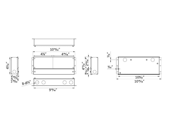 5 in 1 dimmable transformer dimension drawing