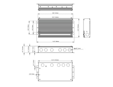 5 in 1 dimmable transformer dimension drawing