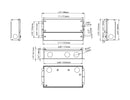 Dimensions of LED Dimmable Driver - 5 in 1 dimming - G-60W-24V.