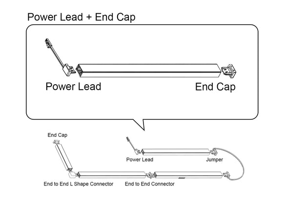 Surface Mount Under Cabinet Light - 31134 - Silver - Standard Brightness with Regular Power Lead