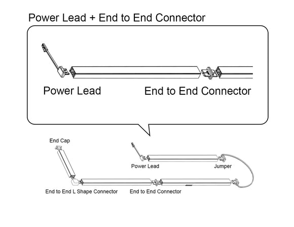 Surface Mount Under Cabinet Light - 31134 - Silver - Standard Brightness with Regular Power Lead