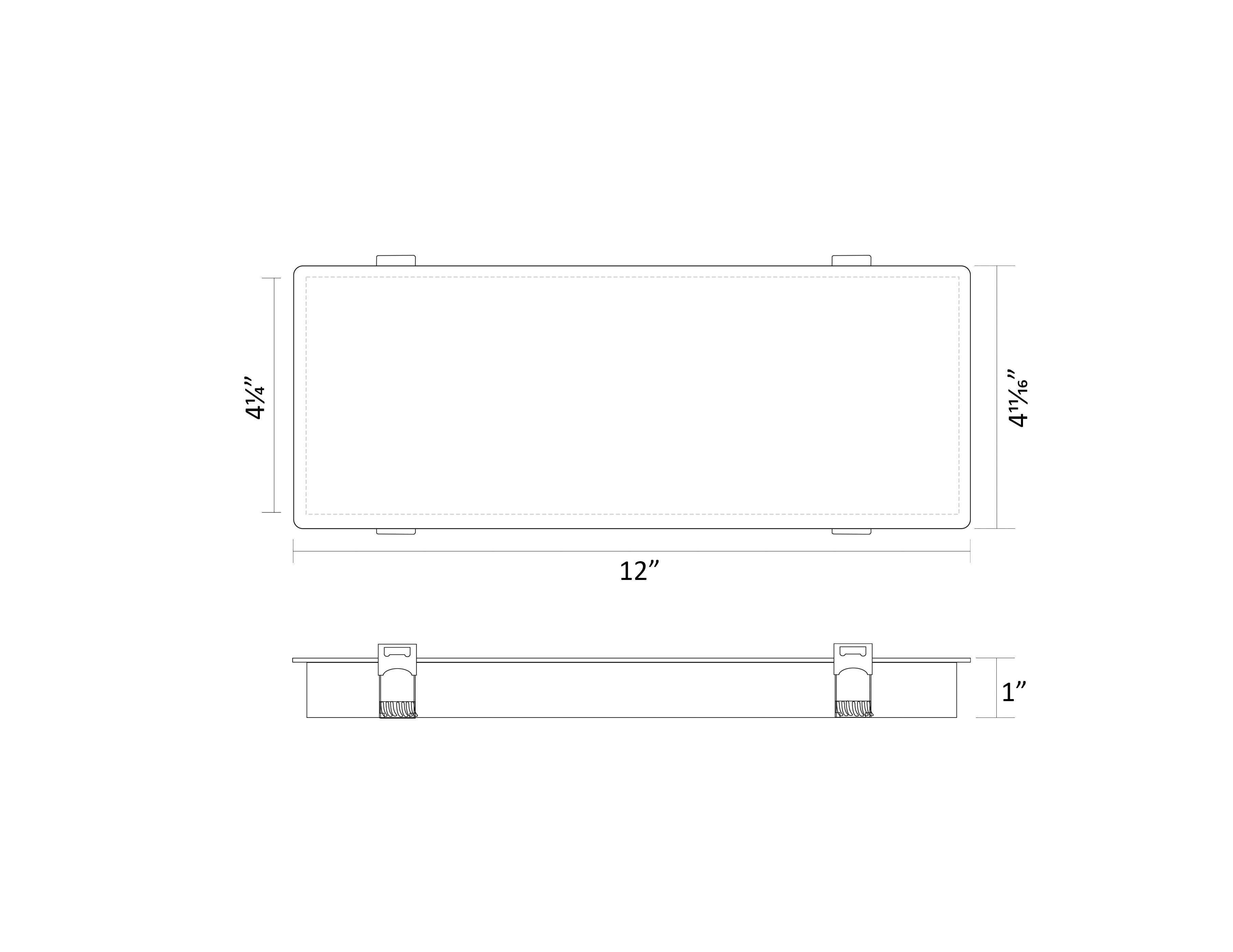 Recessed Power Cover Plate – Metal Mount for In-Wall Power Supplies