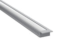 ANGLE RECESS - GLQ 1811 Silver Aluminum Channel + Milky Diffuser - 94" - 2