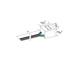 This RGB strip to power connector offers a simple, solder-free solution for connecting LED strips to power wires. Featuring screw terminals, it ensures a firm and stable connection, making installation fast and easy.