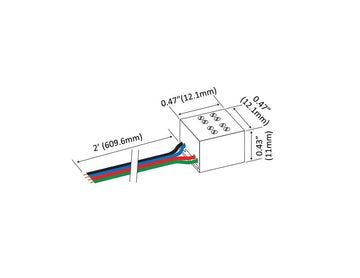 This RGB strip to power connector offers a simple, solder-free solution for connecting LED strips to power wires. Featuring screw terminals, it ensures a firm and stable connection, making installation fast and easy.