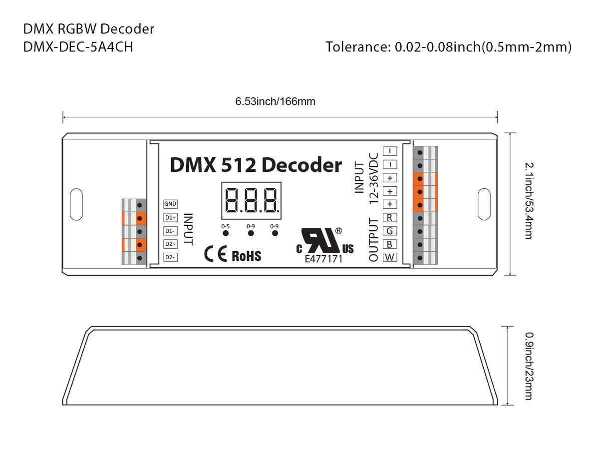 Dmx Decoder Rgbww DMX RGBW Decoder | GL LED US LIGHTING