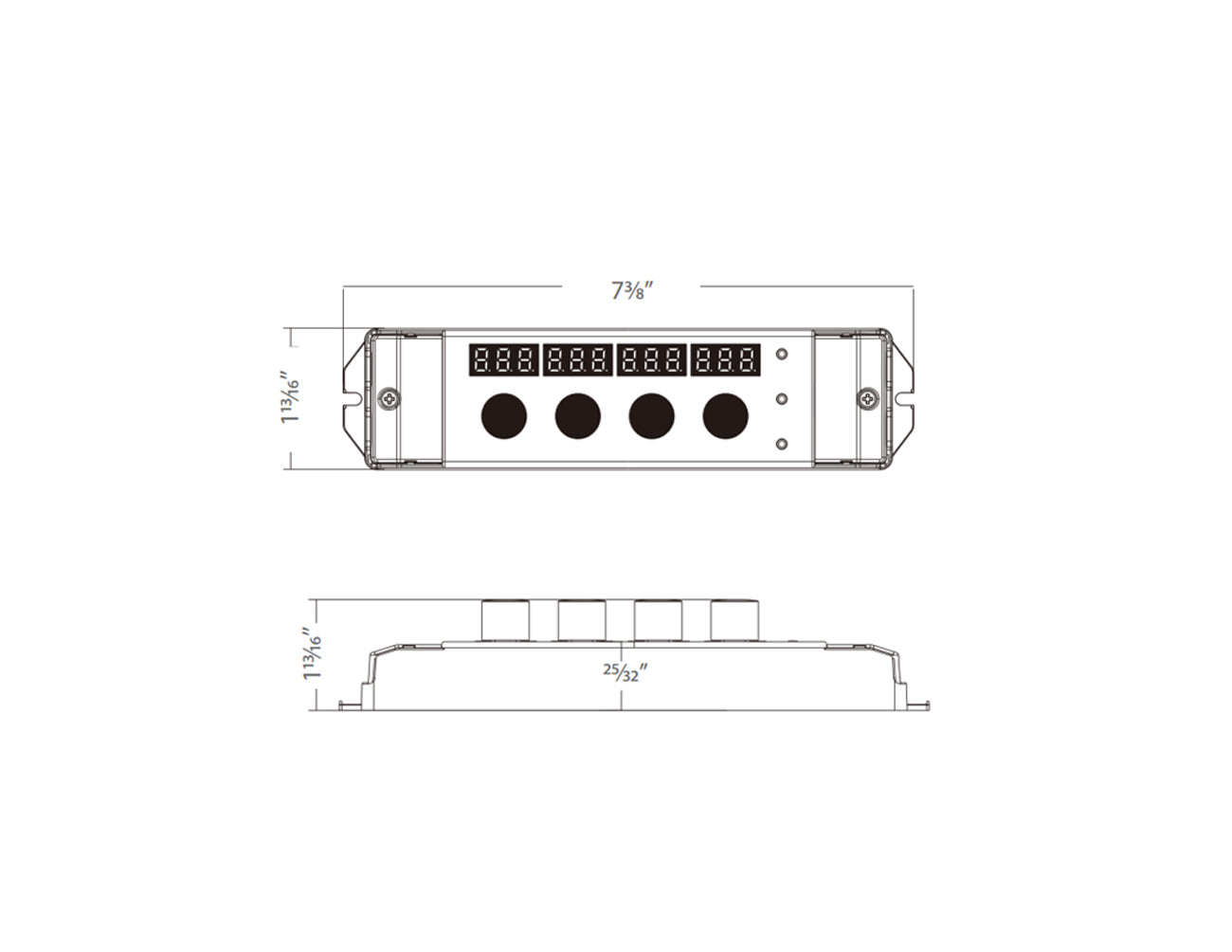 This RGBW LED Controller supports 12V-24V input, RF remote control, and knob-based dimming with an integrated digital display. Offering 4-channel PWM frequency adjustment, it ensures smooth color transitions and precise brightness control. Ideal for RGBW LED strip lights, smart home lighting, and commercial LED setups, this versatile controller delivers effortless color tuning and remote dimming.