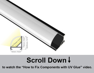 Dimensions of the GLQ 1619 aluminum channel.