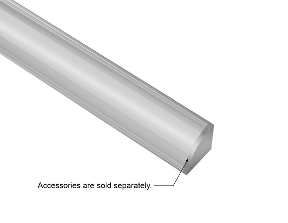  YD 1002 Silver Aluminum Channel with Clear Diffuser offers bright, defined light distribution and a refined curved design. Crafted from durable anodized aluminum for efficient heat dissipation, it’s perfect for clean and precise LED lighting projects.