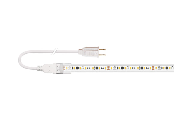 The rear feed power cord with two-prong power cable accessory for the 120VAC LED strip lights.