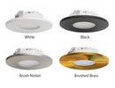 24V Recessed LED Puck Light with Interchangeable White, Black, Brushed Nickel and Brushed Brass Trim Options