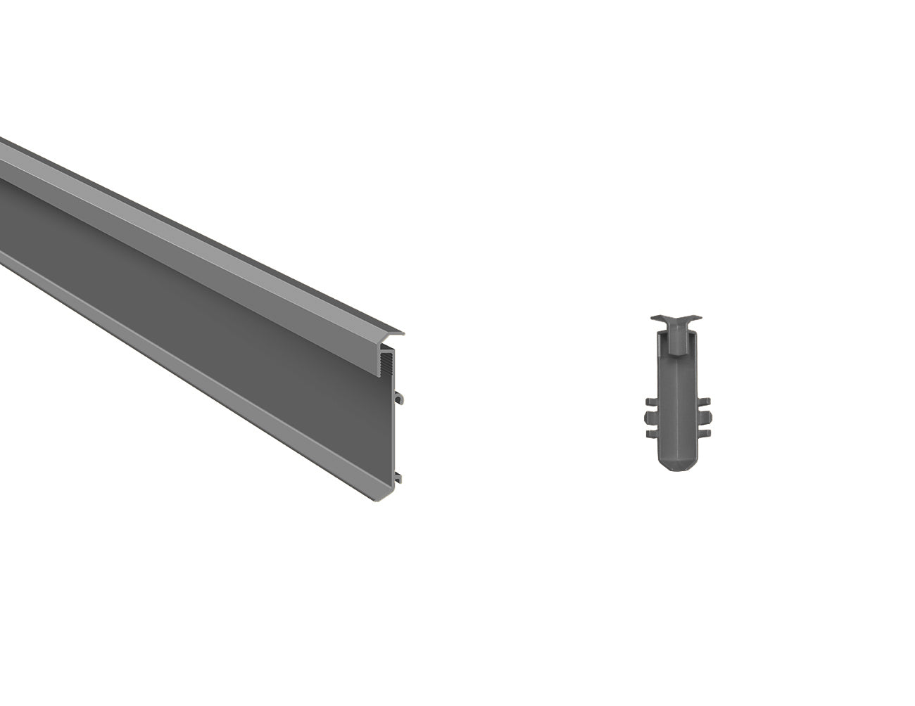 Baseboard LED lighting profile for living room and hallway