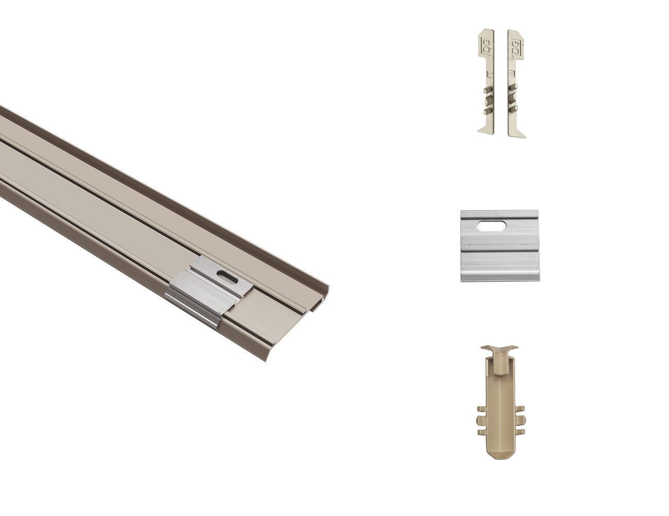 Soft ambient lighting from beige LED channel in home interiors