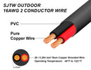 Rugged SJTW Outdoor Power Cable, 16AWG 2 Conductor for Harsh Conditions