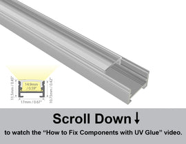 Dimensions of the GLQ 1711 aluminum channel.