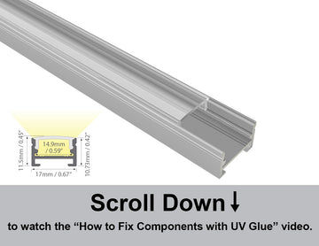 Dimensions of the GLQ 1711 aluminum channel.