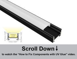 Dimensions of the GLQ 1711 aluminum channel.