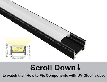Dimensions of the GLQ 1711 aluminum channel.