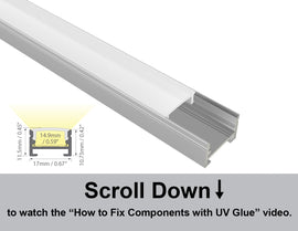 Dimensions of the GLQ 1711 aluminum channel.